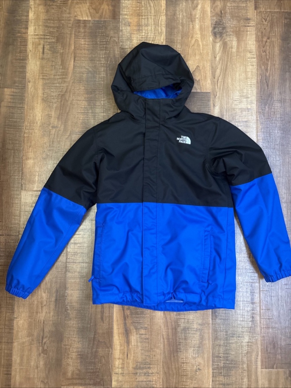 The North Face Hyvent Antora Rain Jacket, boys LG 14/16 3 in 1 fleece colorblock